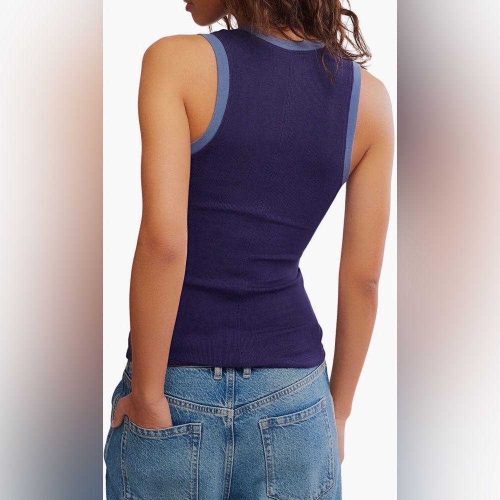 Longer Days Ribbed Tank NWOT peacoat